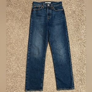 Levi's Dark Blue Wedgie Straight Jeans